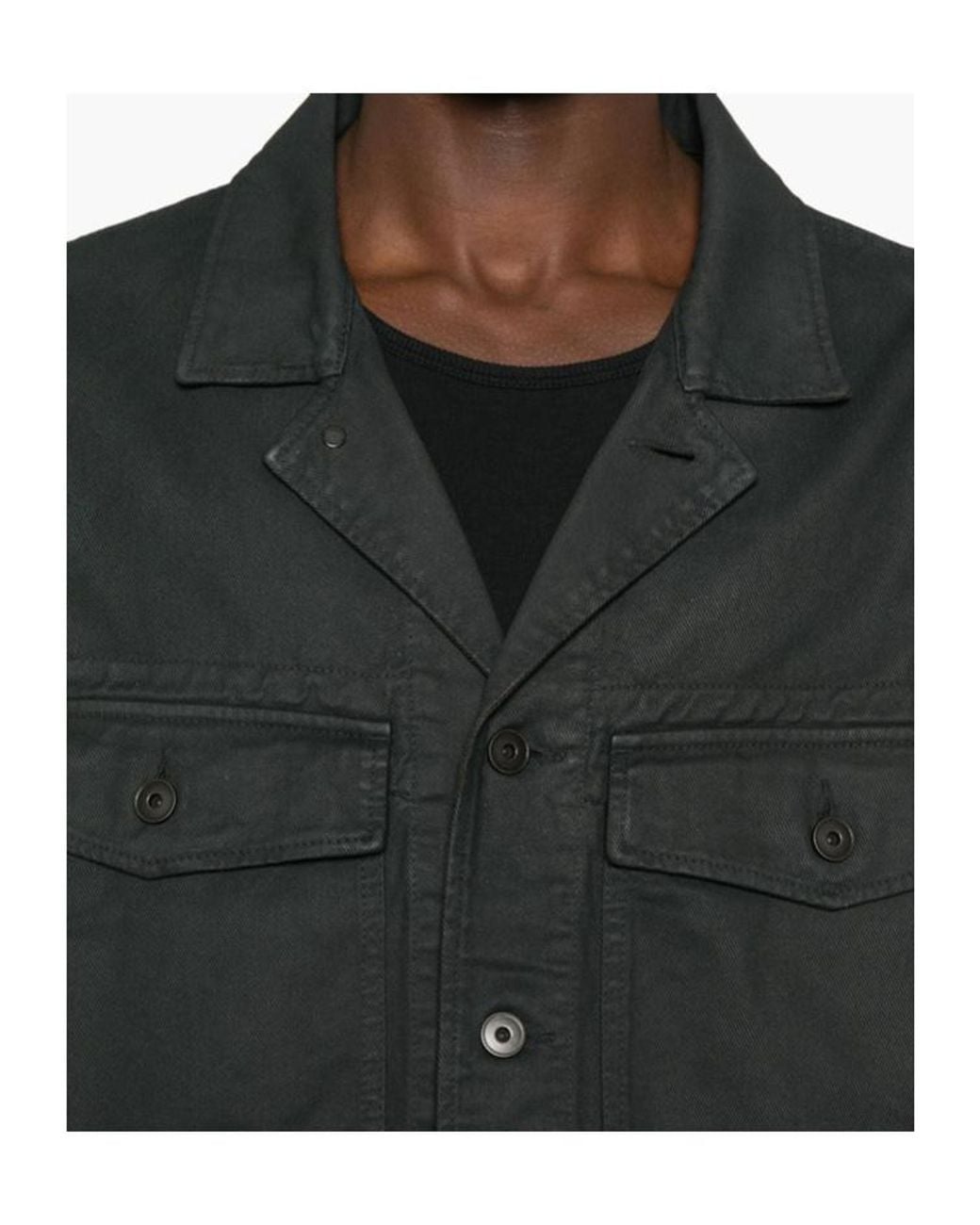 Lemaire Black Cotton Shirt Jacket for men