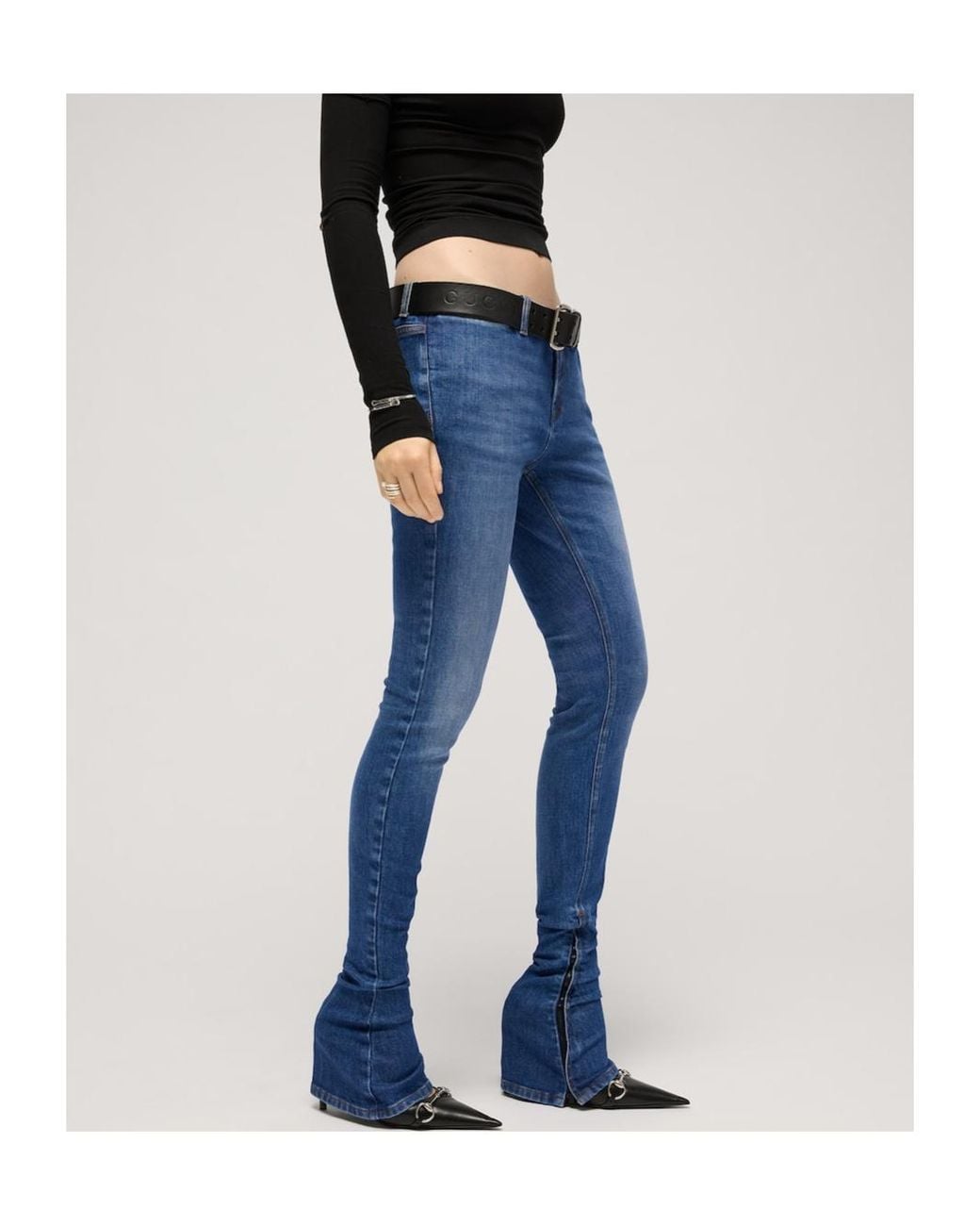 Gucci Blue Fitted Stretch Jeans