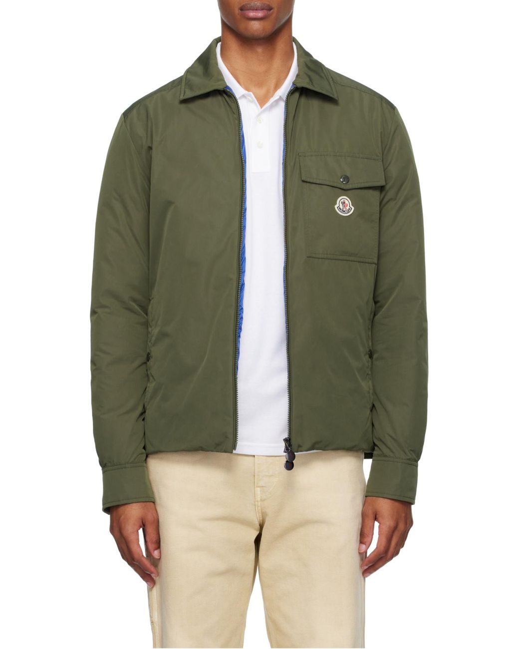 Moncler Green Vigeon Zipped Jacket for men