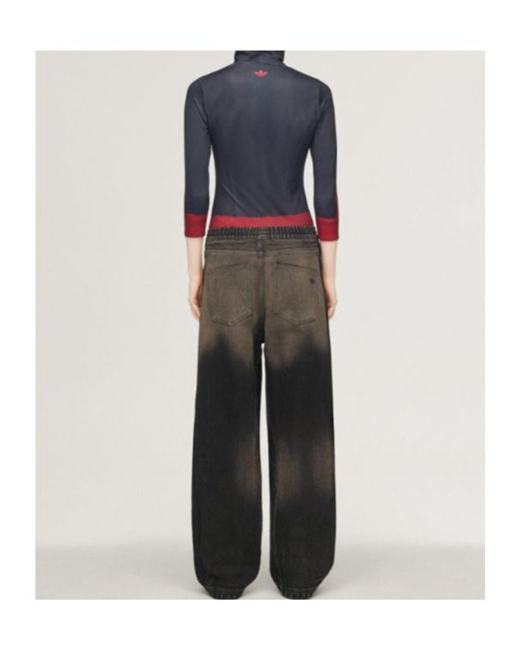 Adidas Gray Originals Avavav Wide-Leg Jeans