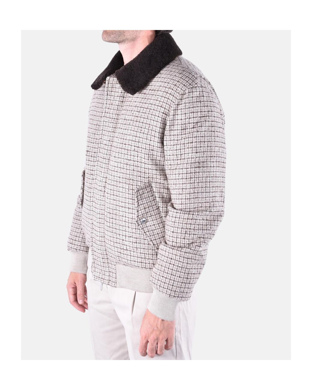 Eleventy Brown Checked Jacket for men