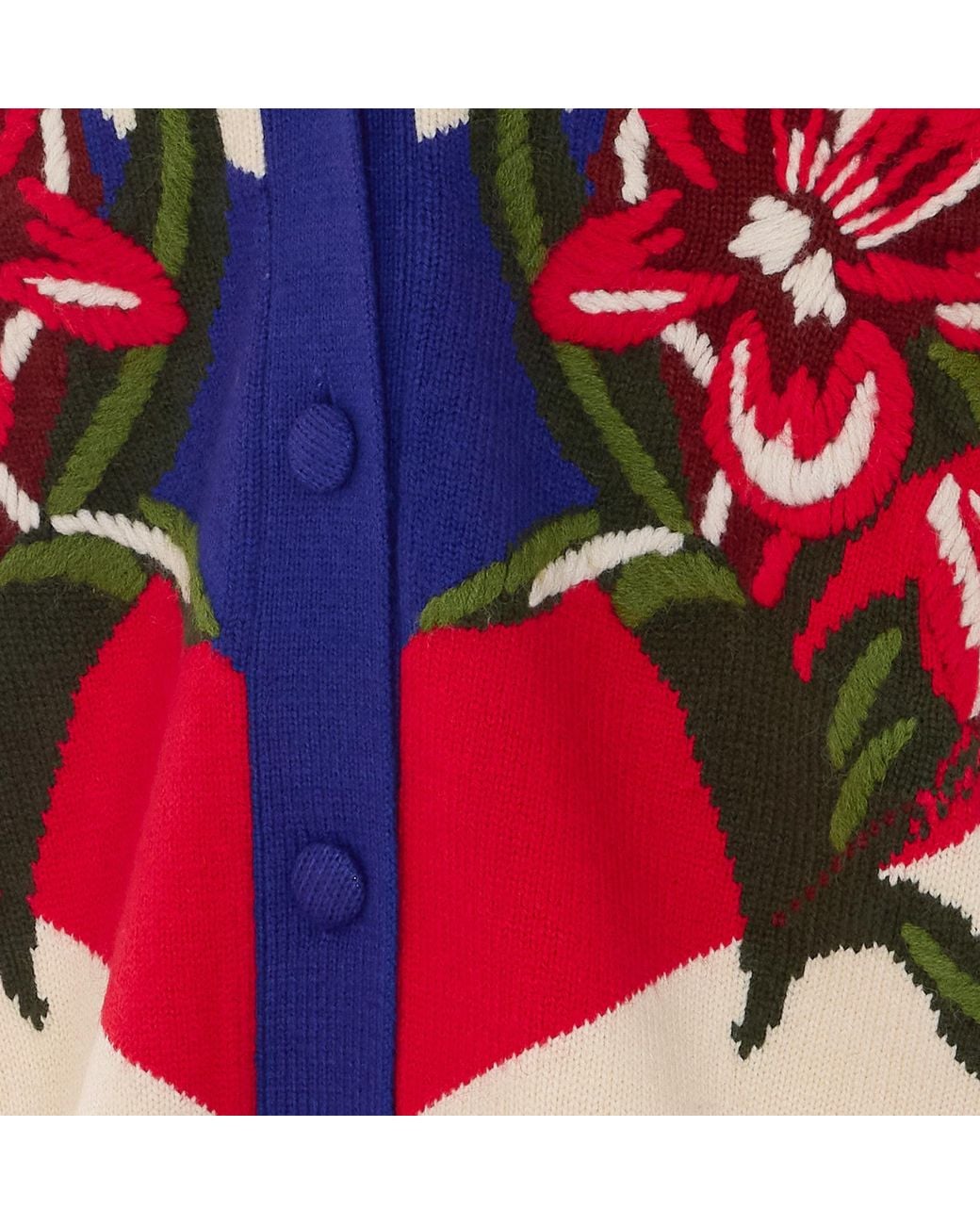 Farm Rio Red Long-Sleeve Knit Cardigan