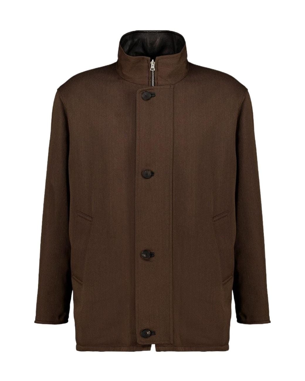 Auralee Brown Reversible Jacket for men