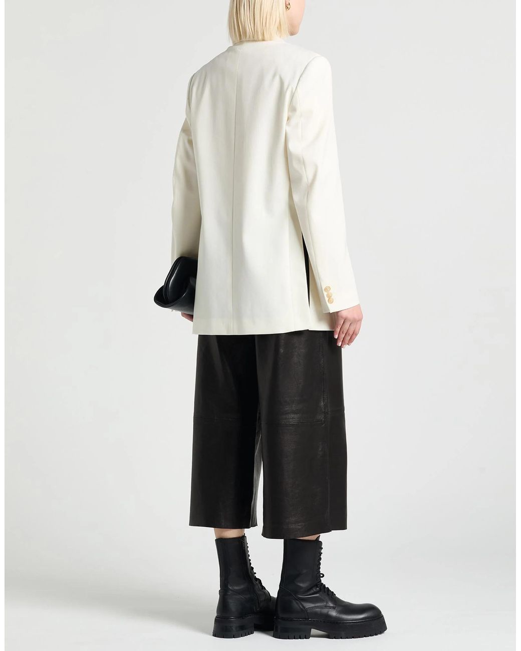 MM6 by Maison Margiela White Slim Fit Single-Breasted Blazer