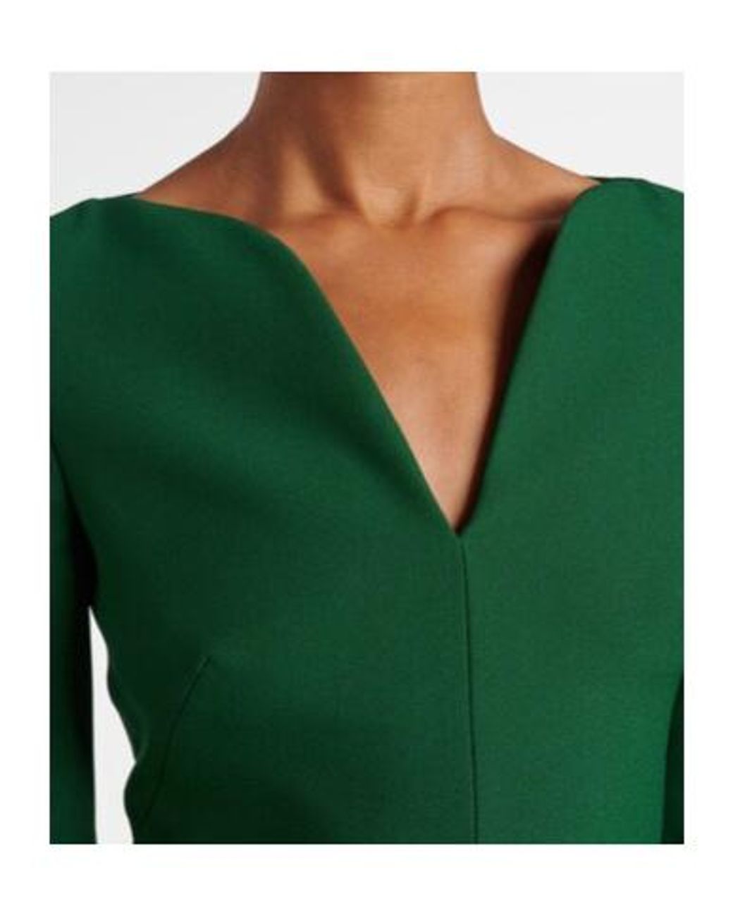 Safiyaa Green Clemenza Crepe Gown