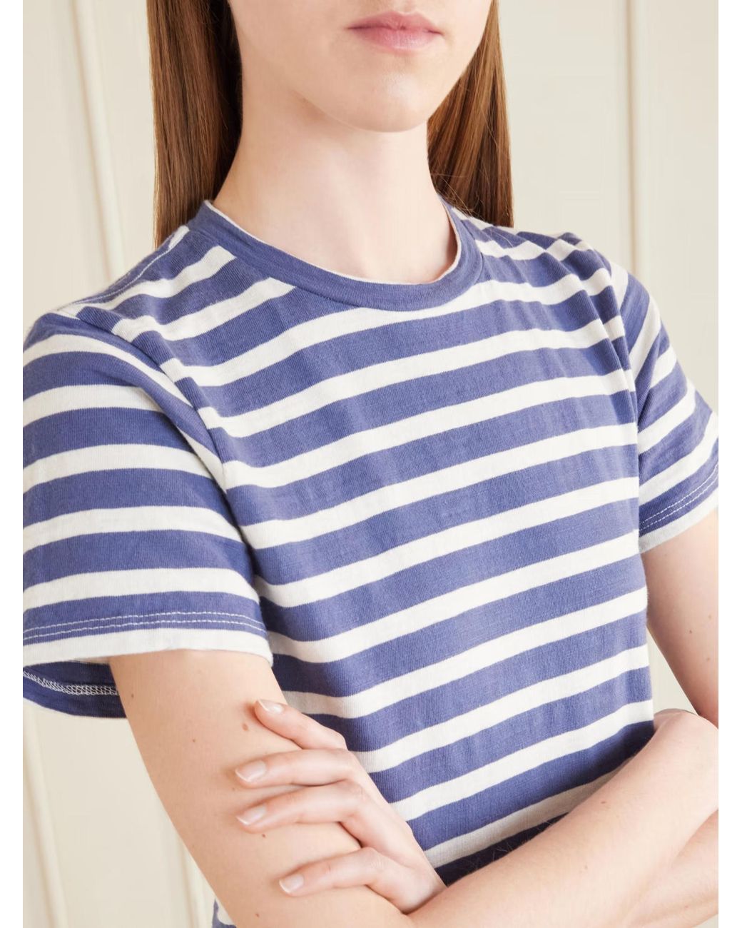 Nili Lotan Blue Lana Striped T-Shirt