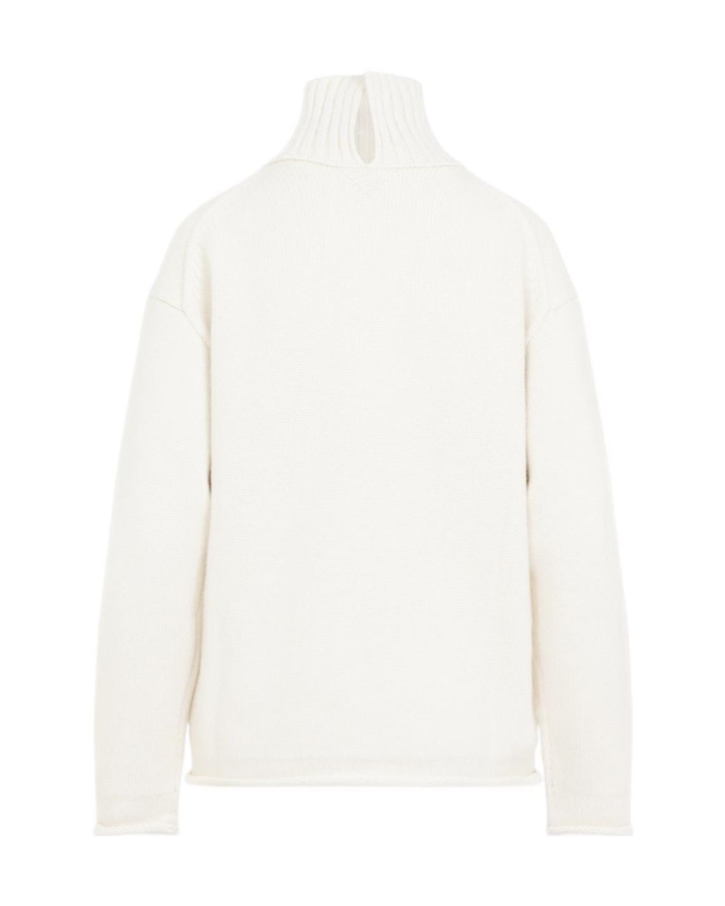 Bottega Veneta White High Neck Knitted Jumper