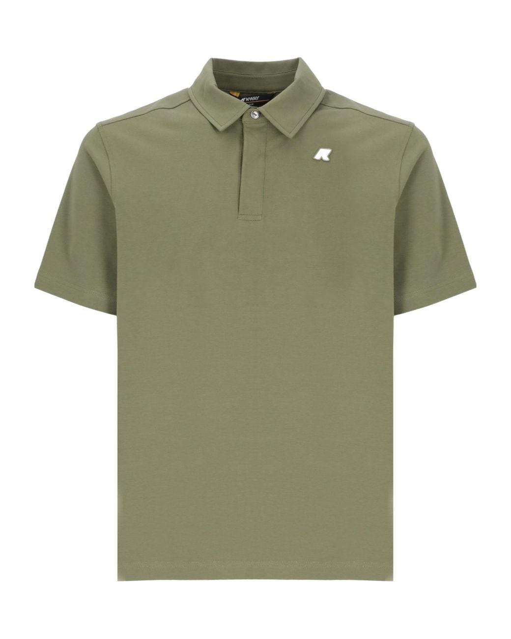 K-Way Green Vincelle Light Stretch Jersey Polo Shirt for men