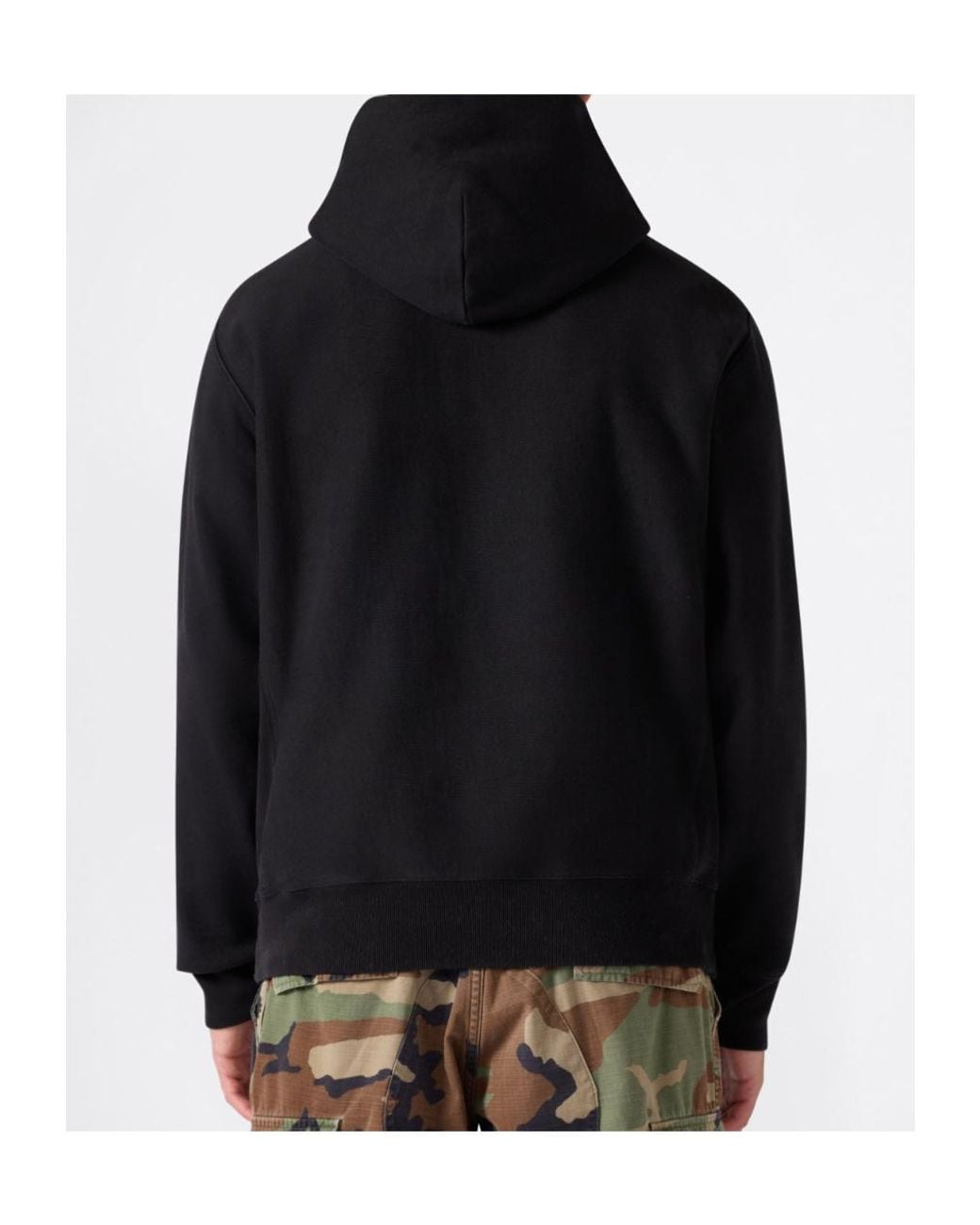Champion Black Reverse Weave Hooded Hoodie for men