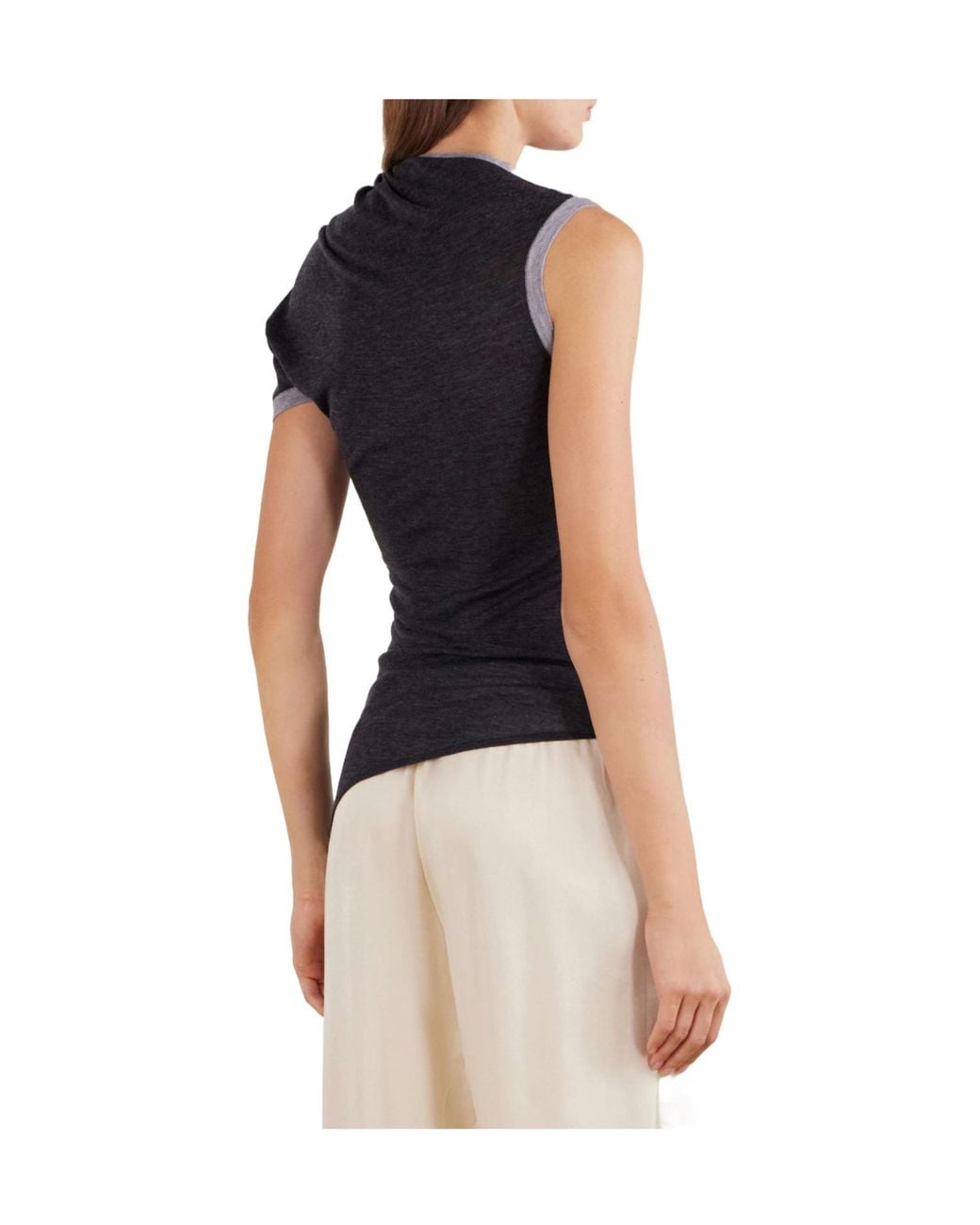 Sharon Wauchob Purple Asymmetric Wool Tank