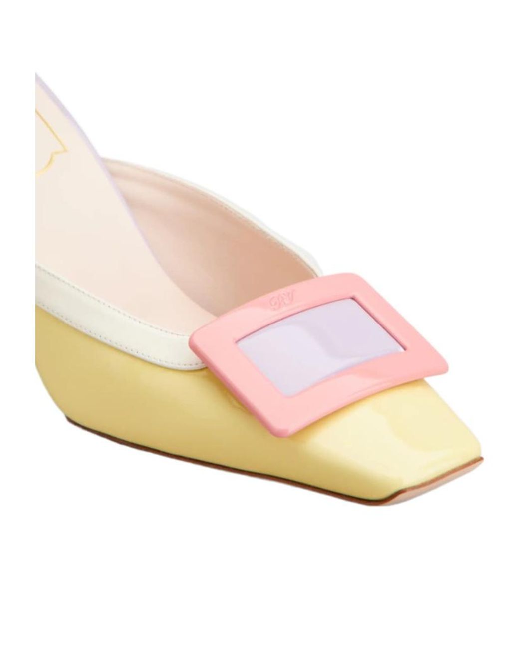 Roger Vivier Pink Belle Vivier Wedge Mules