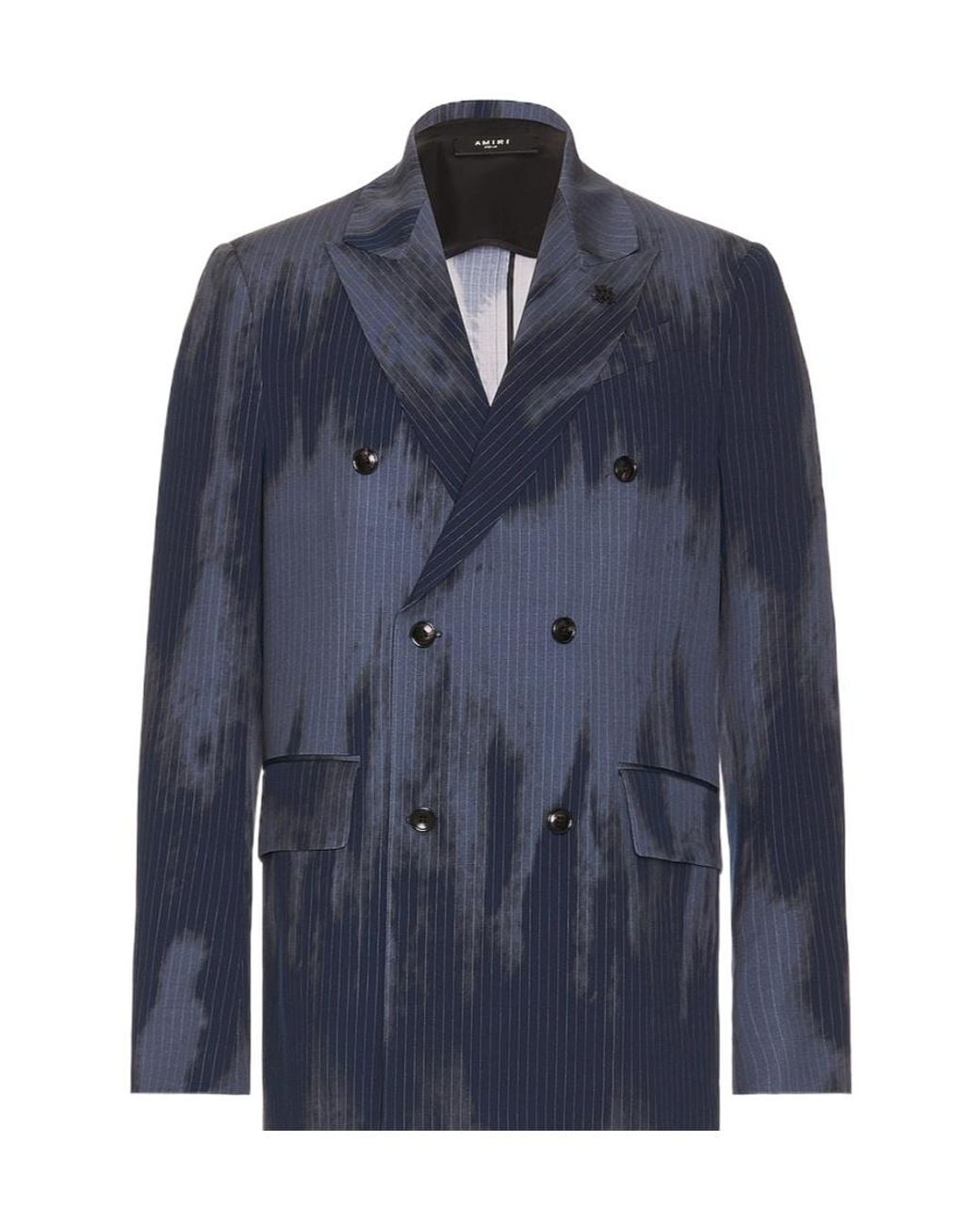Amiri Blue Faded Doubled-Breasted Blazer for men
