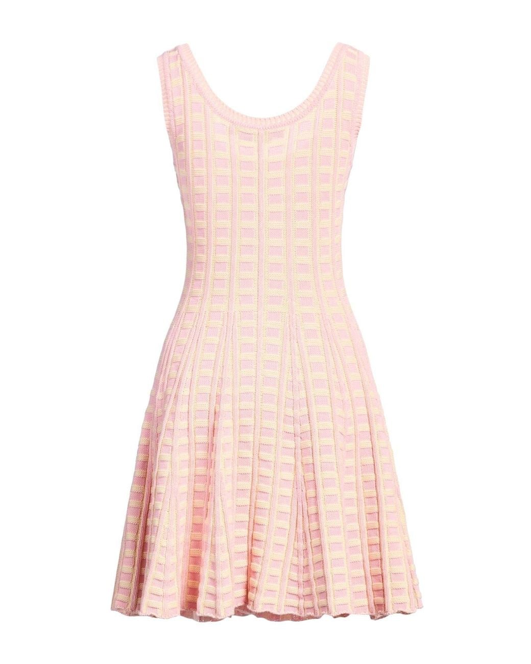 Marni Pink Colorblock Spliced Knit Dress