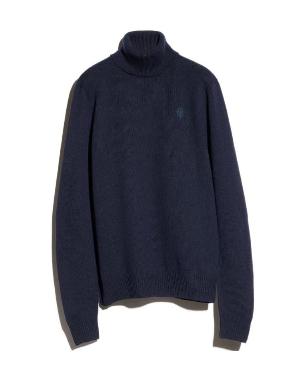 Gucci Blue Seamless Cashmere Knit Sweater for men
