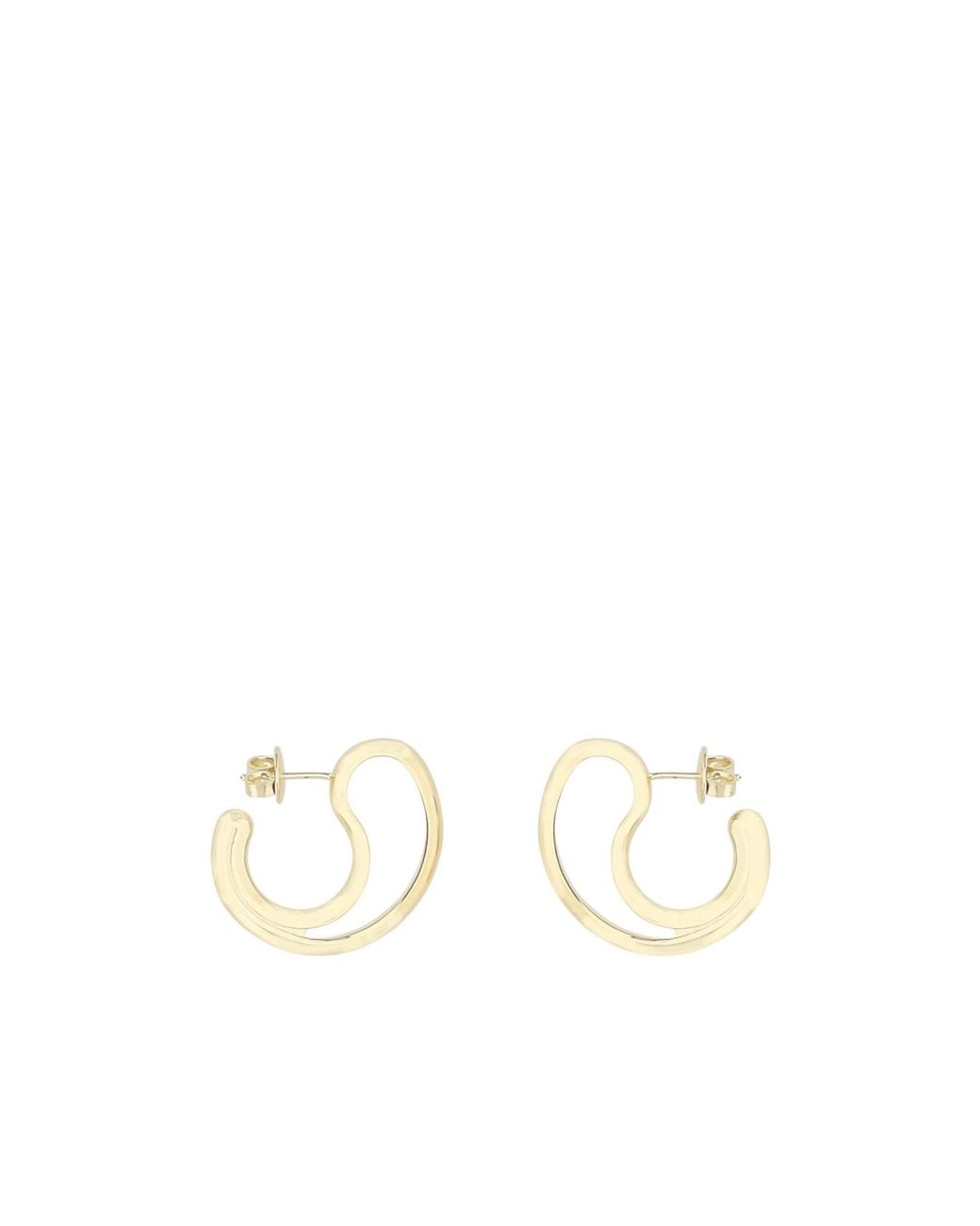 Bottega Veneta White Semicircles Drop Earrings