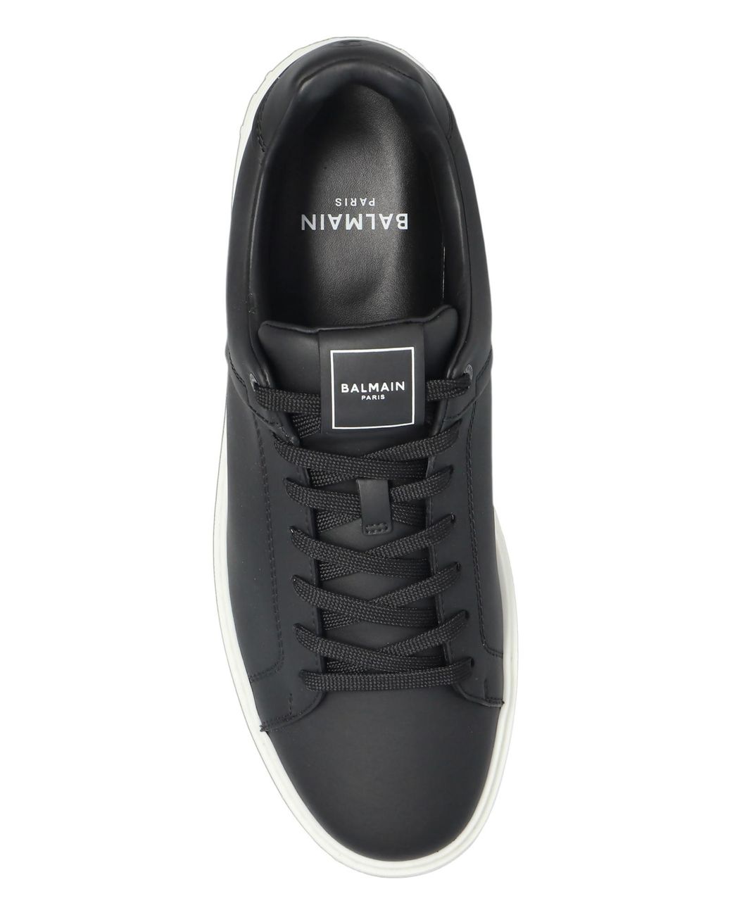 Balmain Black Sneakers Calf Leather for men