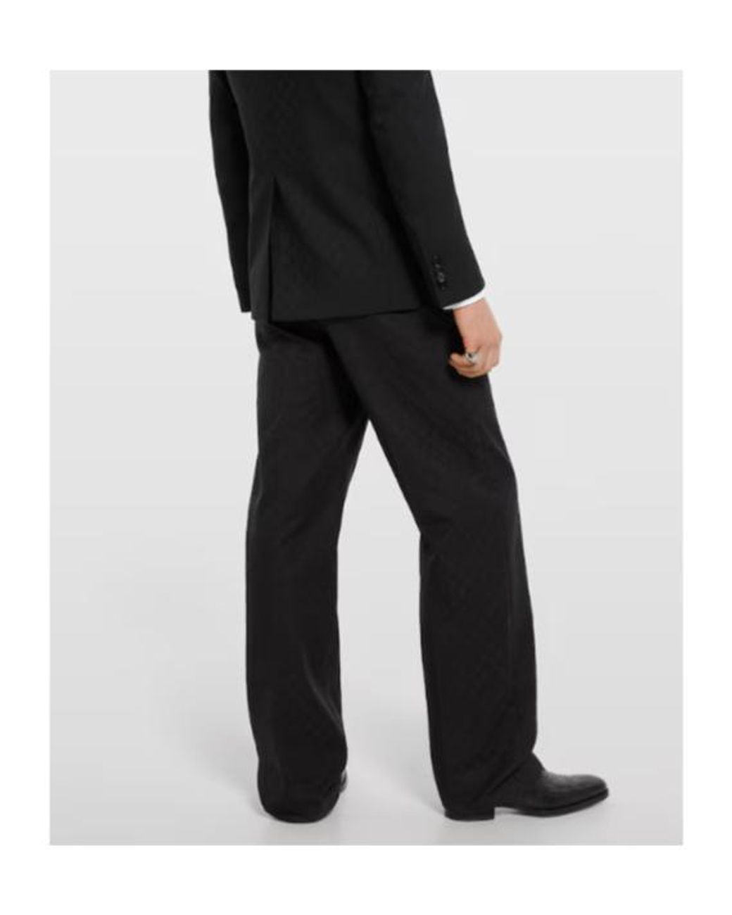 Gucci Black Gg Cotton Canvas Pants for men