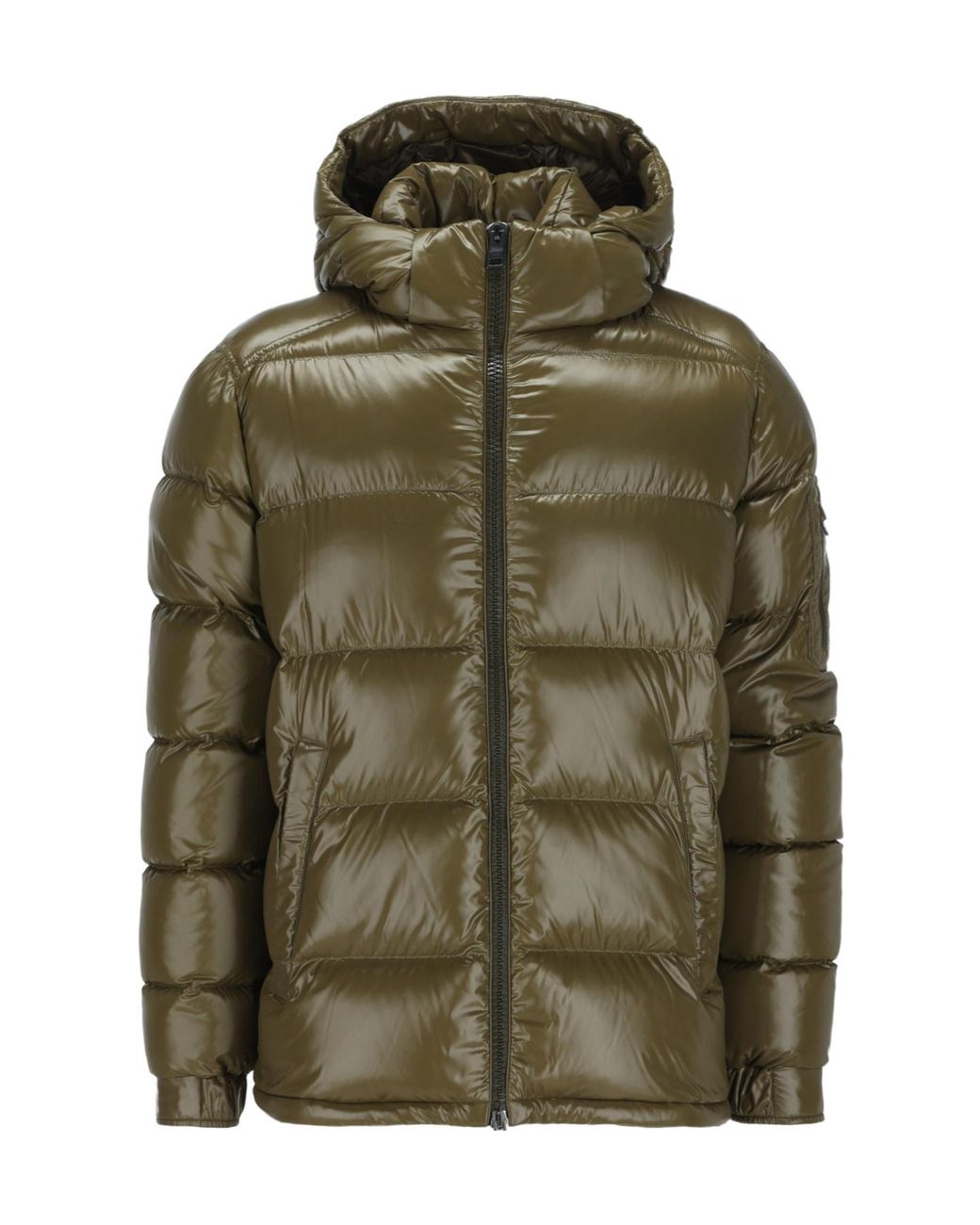 Herno Green Hooded Quilted Down Jacket for men