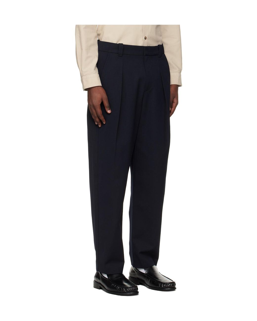 A.P.C. Black Renato Pleated Pants for men