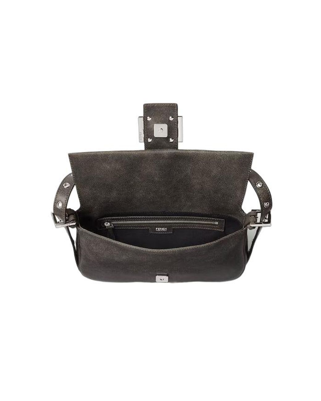 Fendi Black Baguette 26424 Vintage Tote Bag