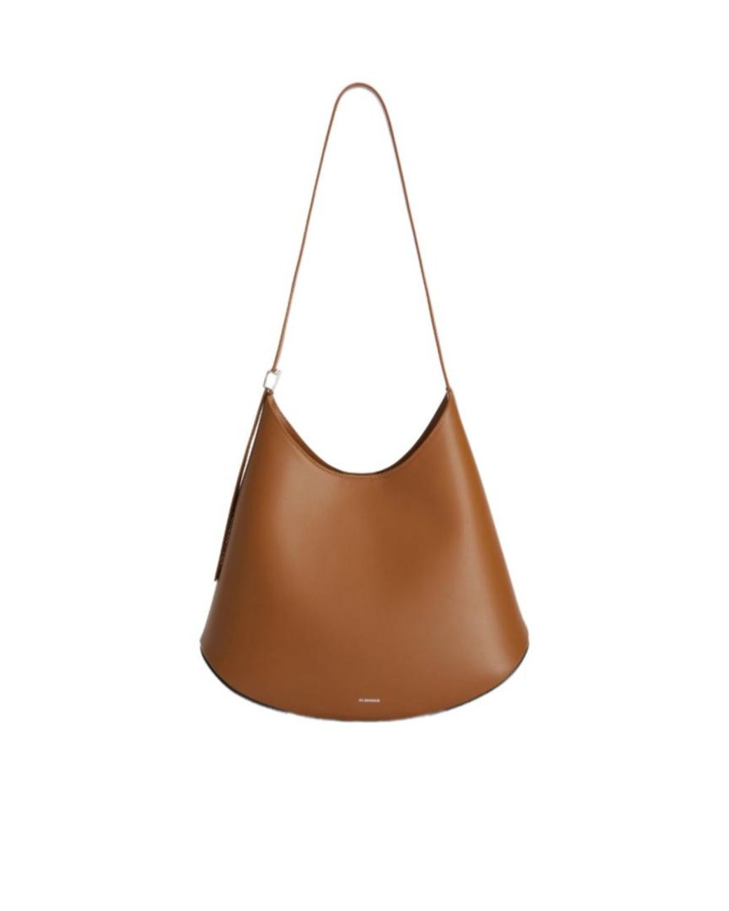 Jil Sander Brown Eldorado Medium Shoulder Bag