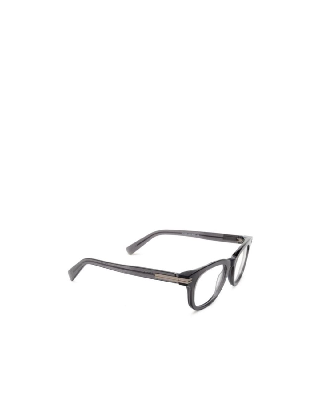 Zegna Metallic Square Frame Glasses for men