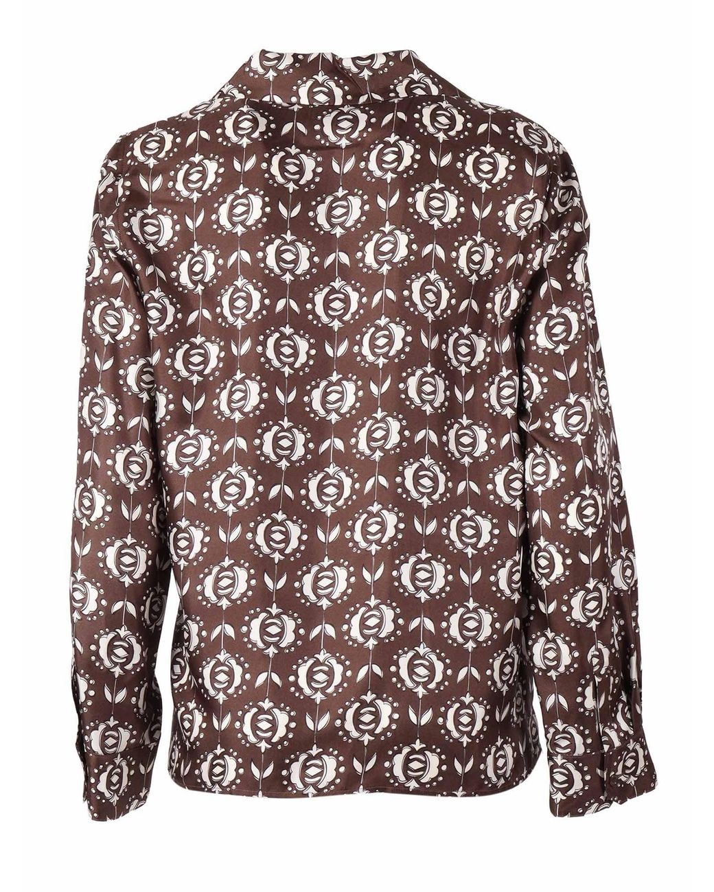 Weekend by Maxmara Brown Oncia All-Over Printed Button-Up Shirt