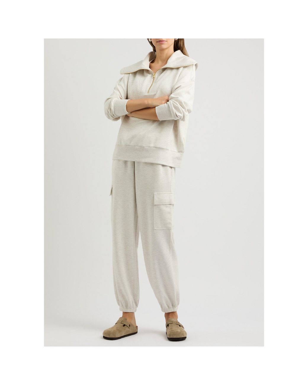 Varley White Neutral Cargo Pants