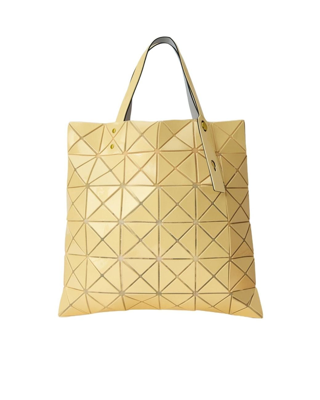 Issey Miyake Yellow Geometric Tote Bag