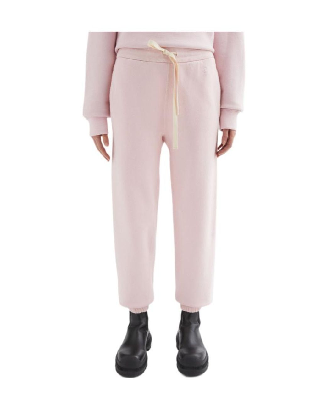 Jil Sander Pink Cotton Terry Track Pants