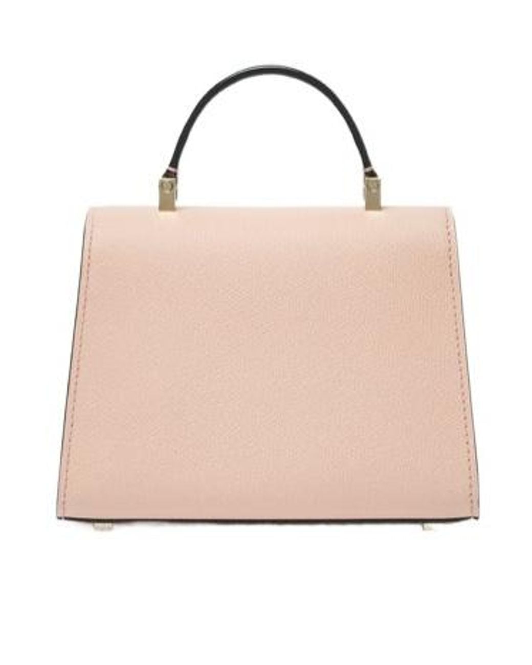 Valextra Pink Iside Foldover Micro Crossbody Bag