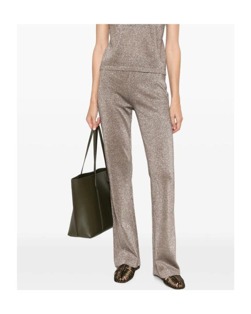 Missoni Gray Metallic-Effect Trousers