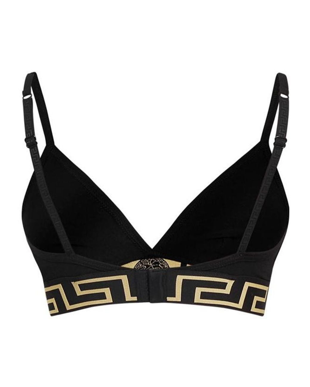 Versace Black Logo Bra