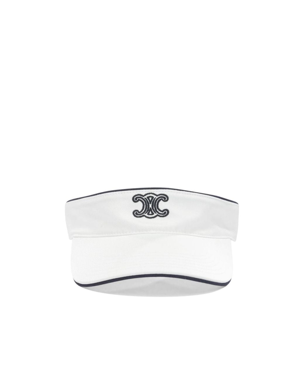 Céline White Patterned Sun Hat
