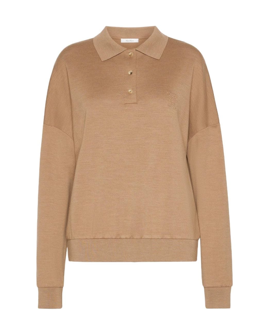 Max Mara Natural Wool Fleece Jersey Sweater
