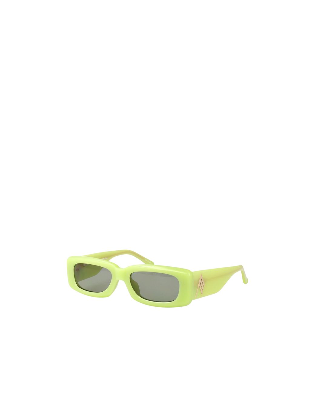 The Attico Yellow Geometric Frame Sunglasses