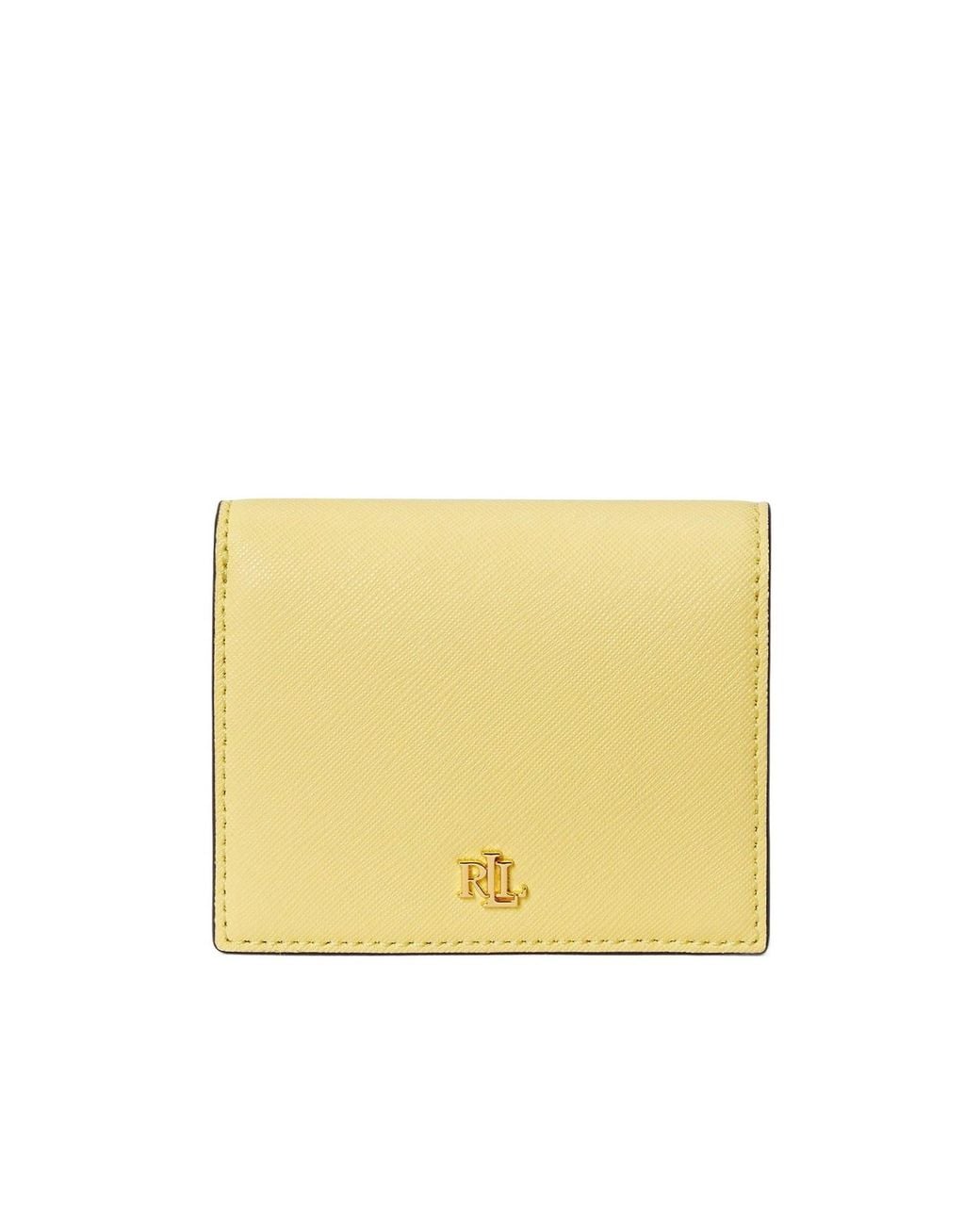 Ralph Lauren Yellow Genuineleather Trifold Wallet