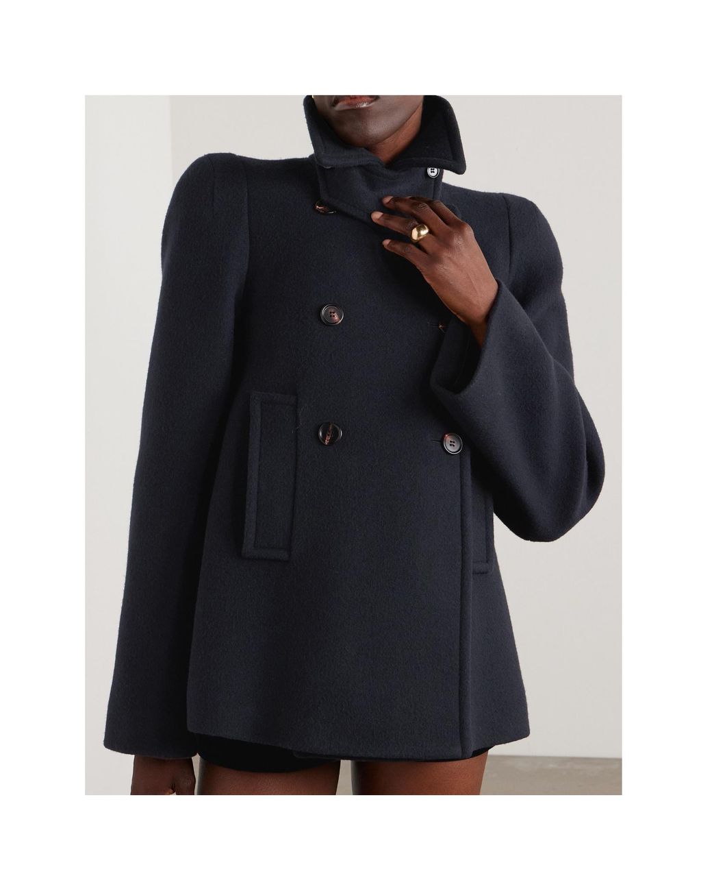 Chloé Black Double-Breasted Cropped Jacket