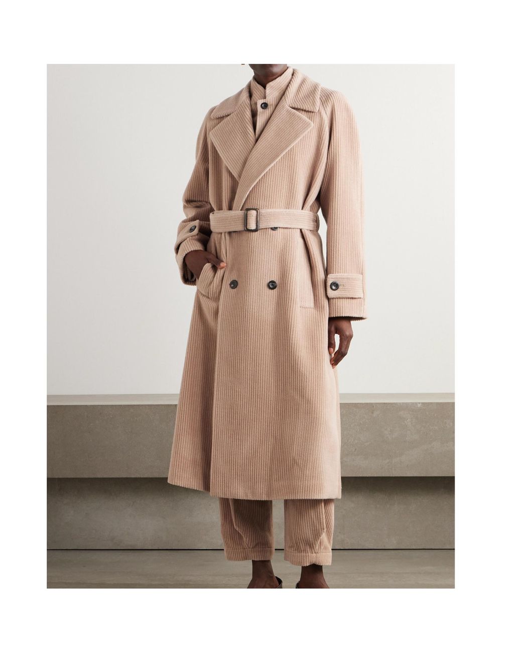 Loro Piana Natural Double-Breasted Coat