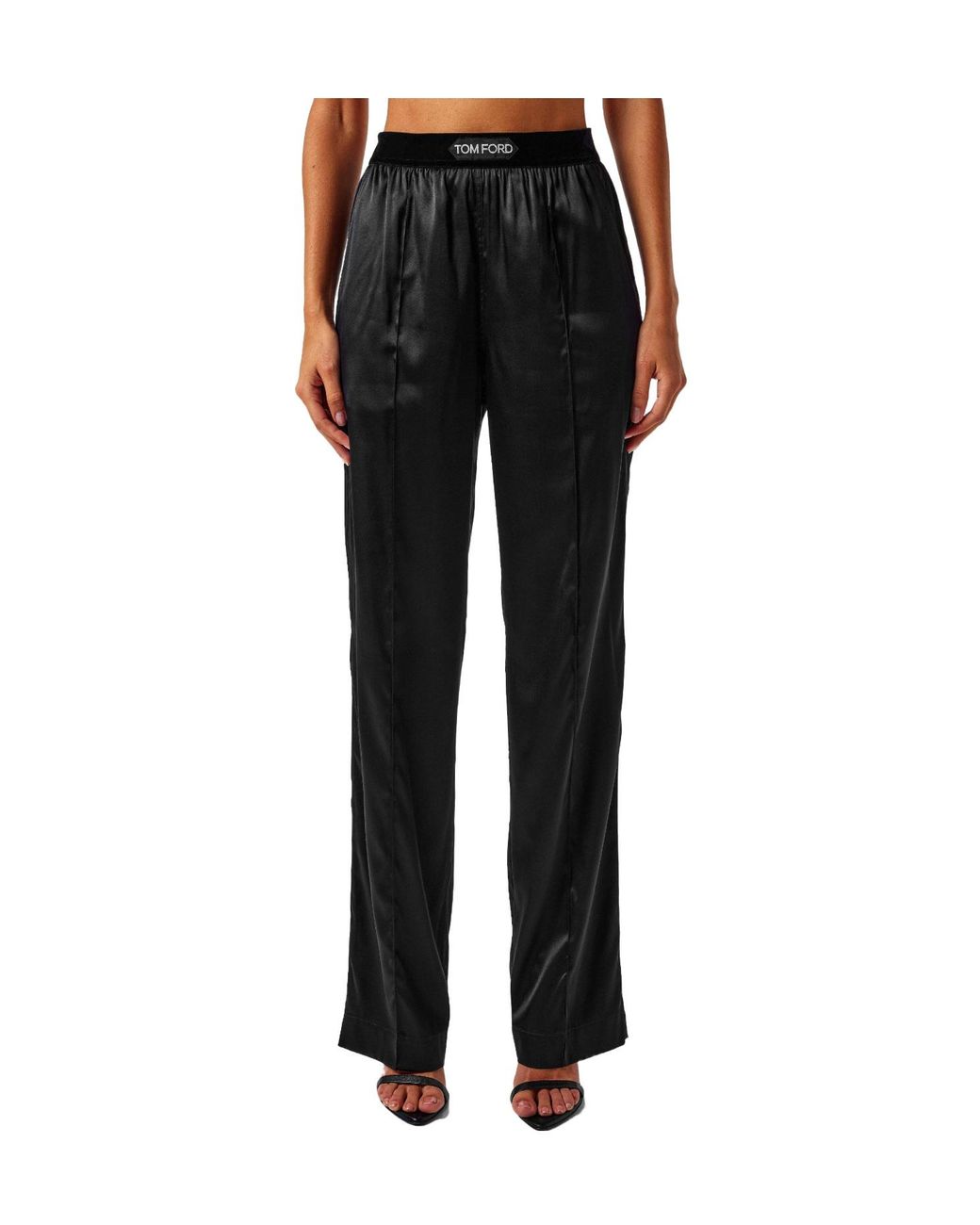 Tom Ford Black Satin Straightleg Trousers