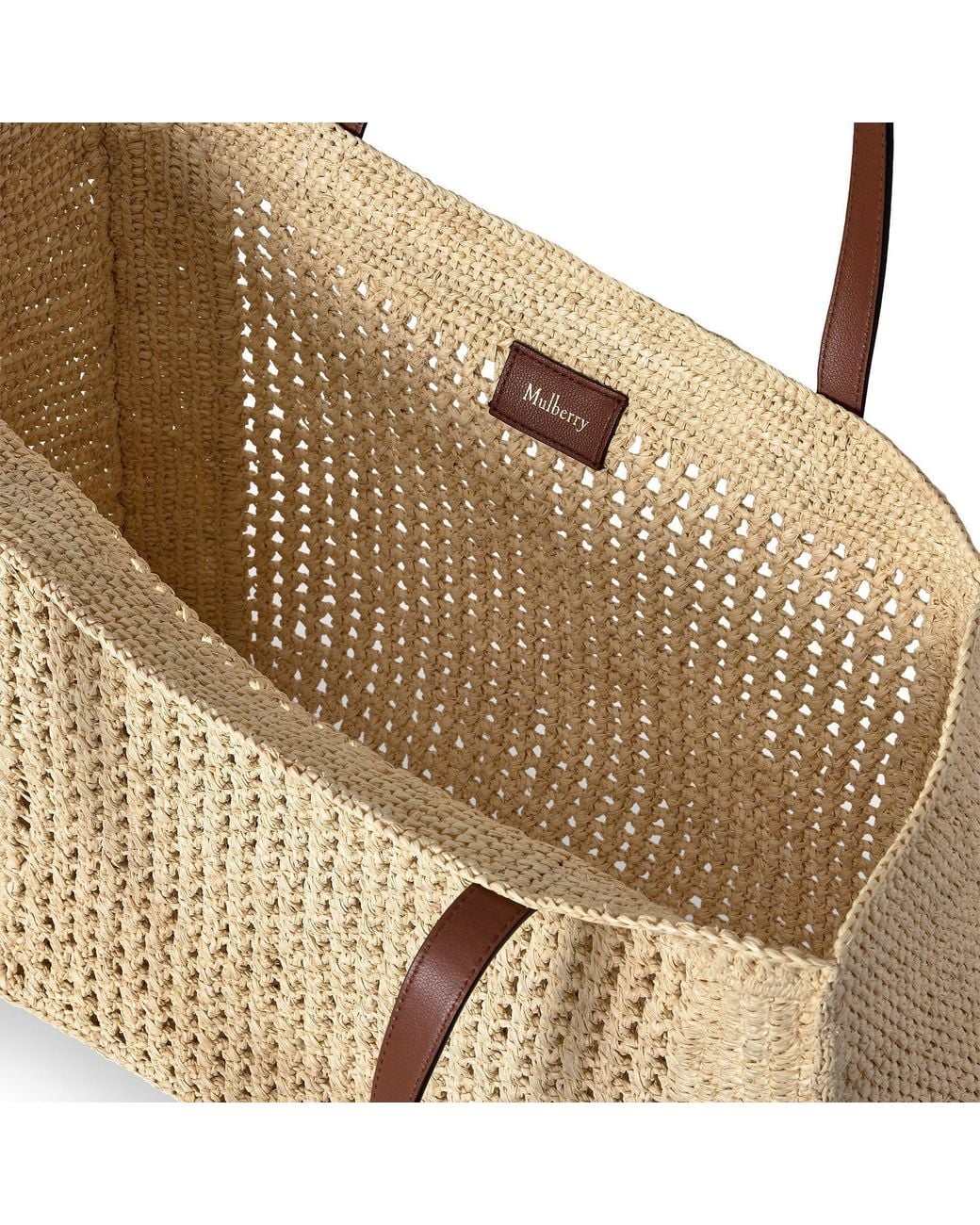 Mulberry Natural Crochet Tote Raffia
