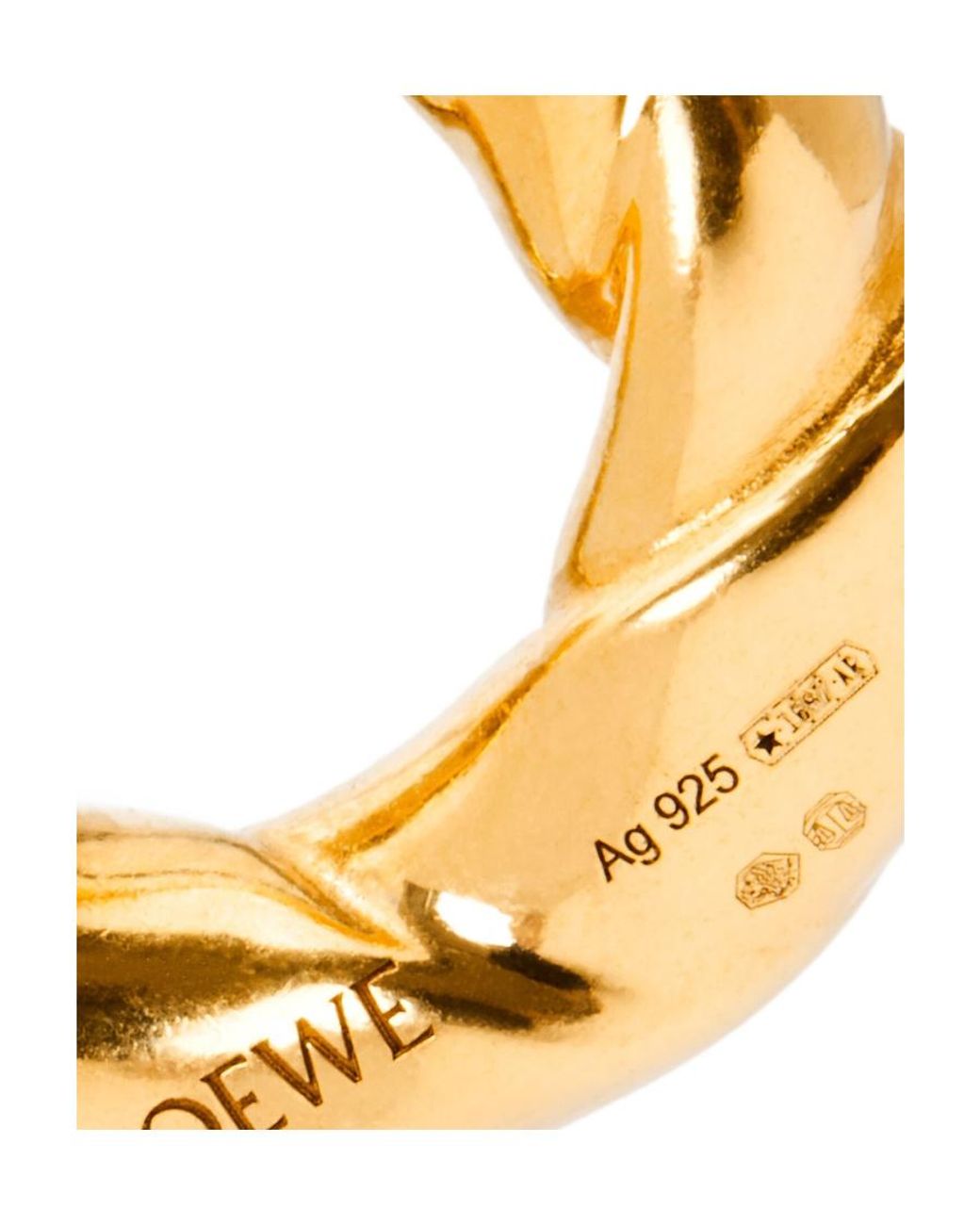 Loewe Metallic Small Nappa Twist Hoops