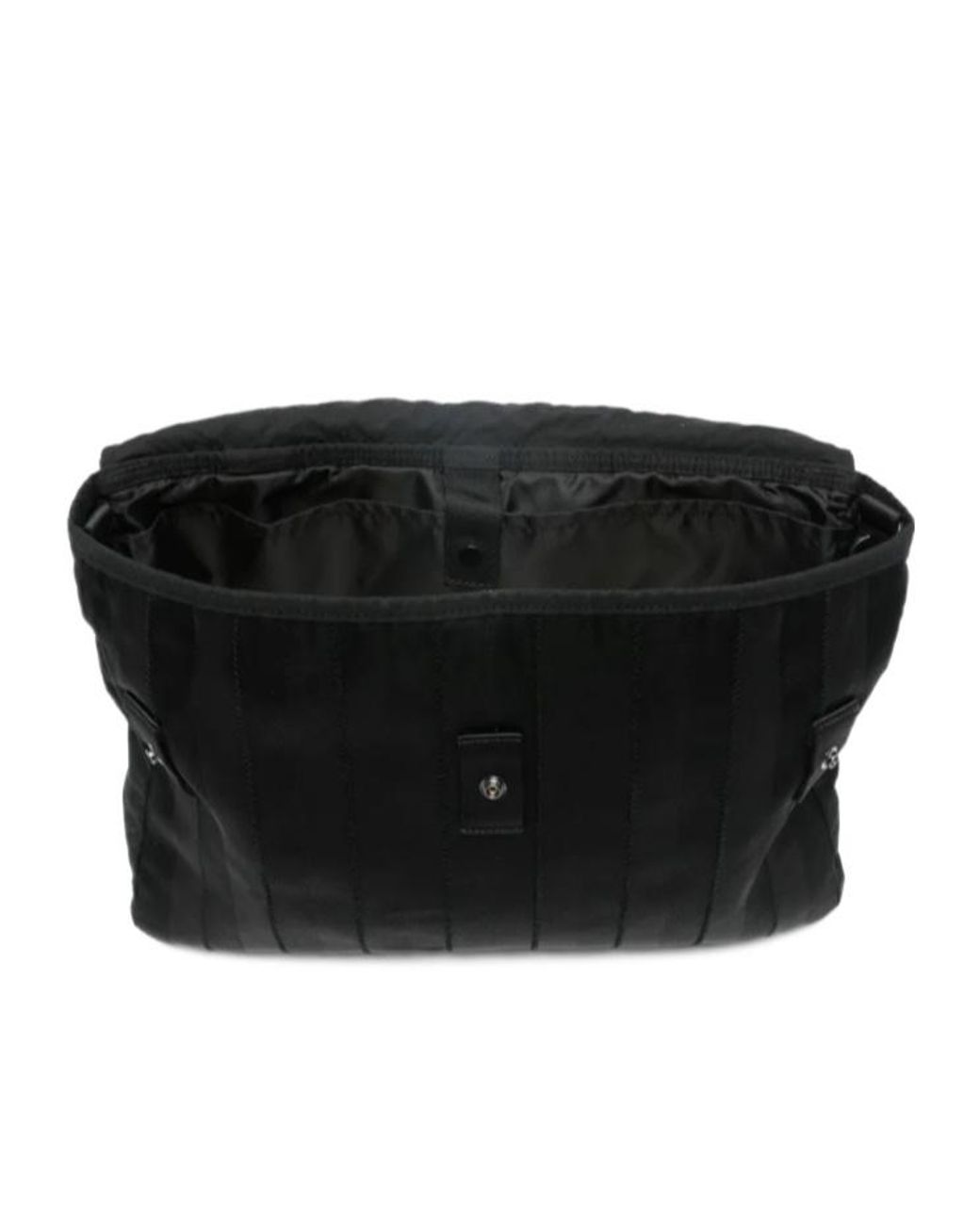 C P Company Black Logo Quilted Tote Bag for men