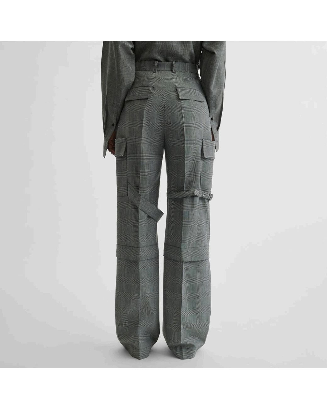 Phoebe Philo Gray Wool Zip-Up Overalls
