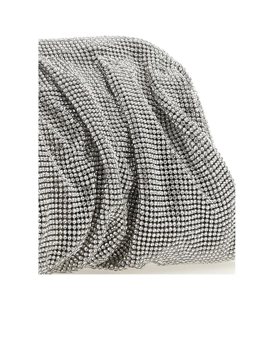 Benedetta Bruzziches Gray Venus La Petite Embellished Clutch Bag