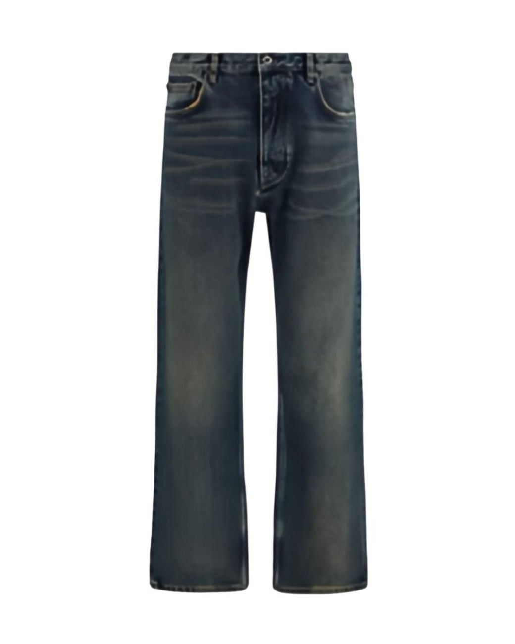 Off-White c/o Virgil Abloh Blue Belt-Loop Jeans for men