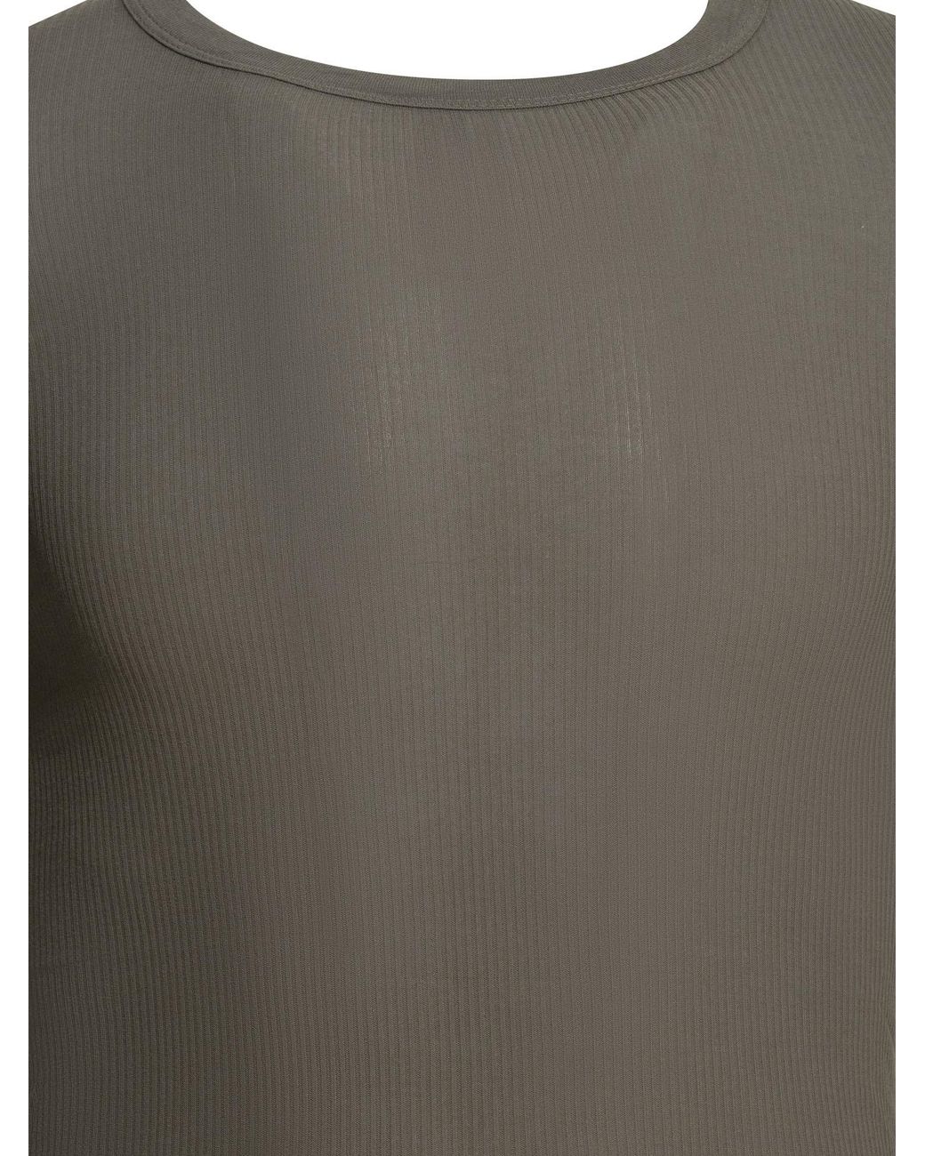 Rick Owens Gray Long Sleeve Crewneck T-Shirt for men
