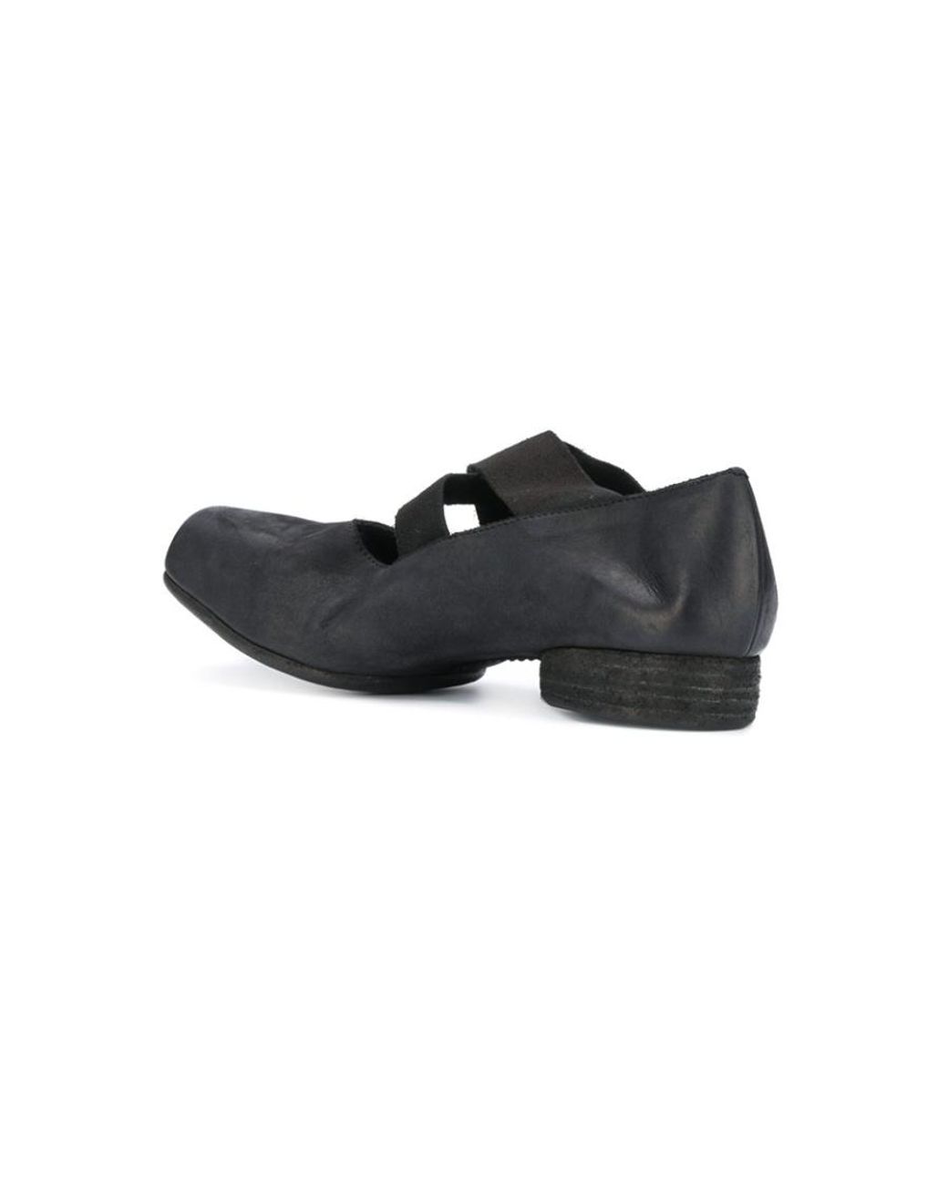 Uma Wang Black Square-Toe 23Mm Leather Ballerina Shoes
