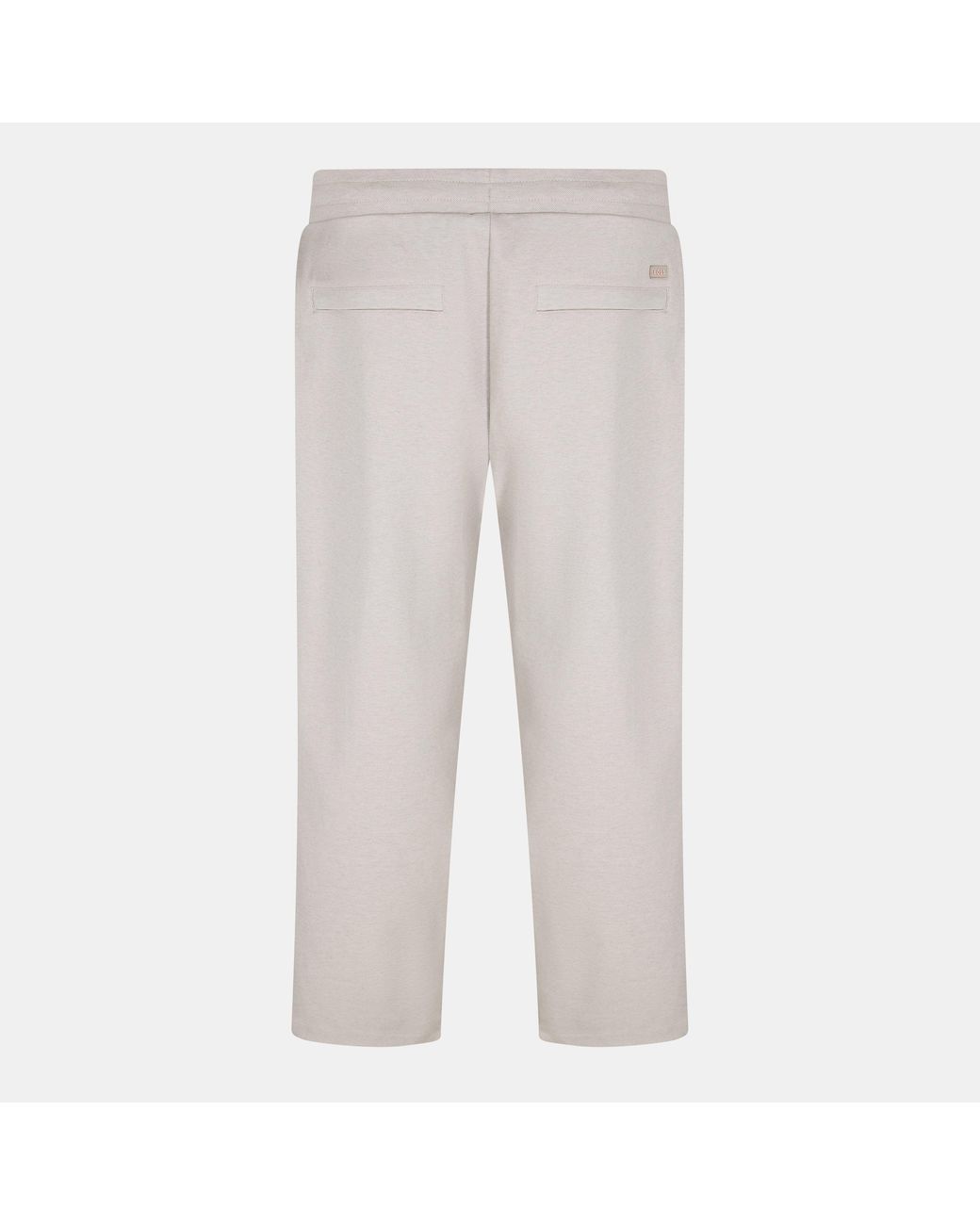 Boss White Solid Color Casual Pants for men