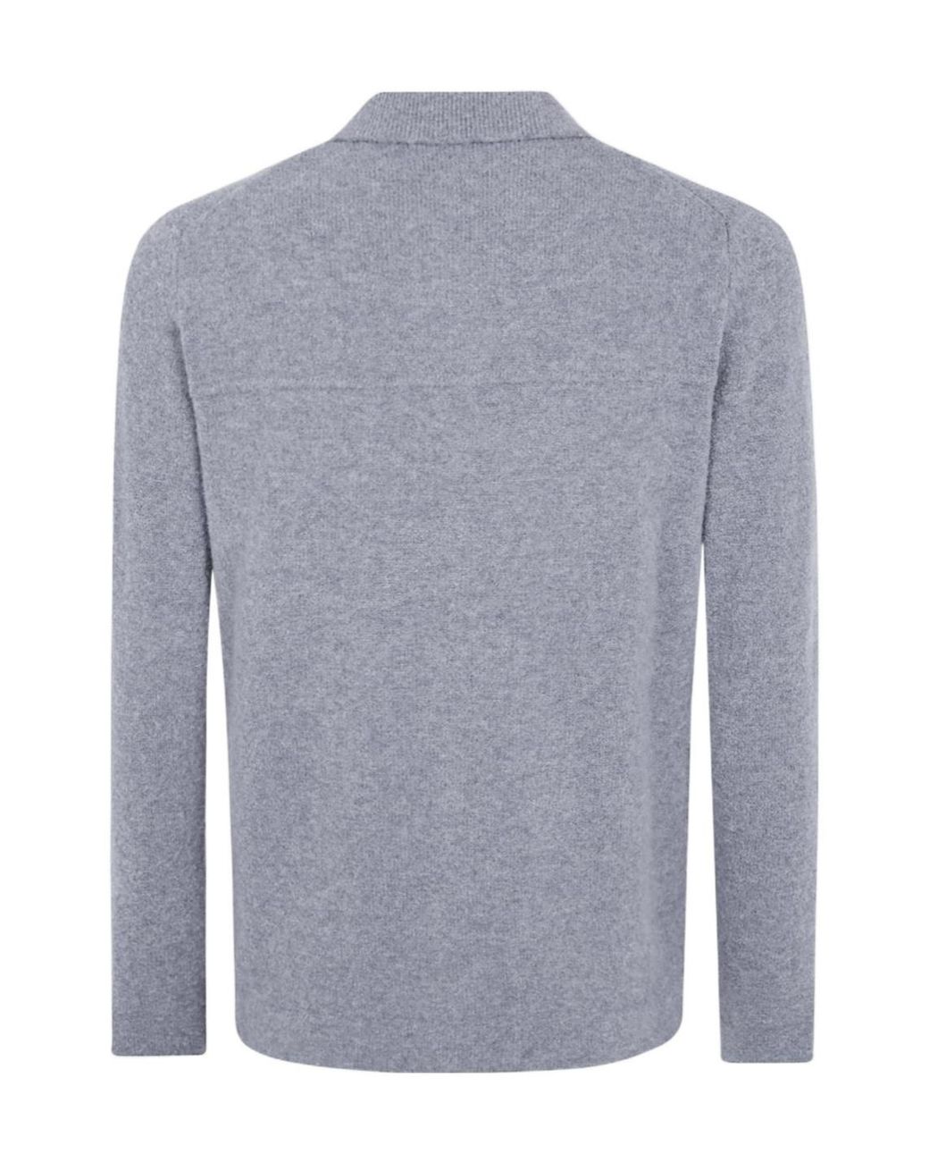 Zanone Blue Long Sleeved Cardigan for men